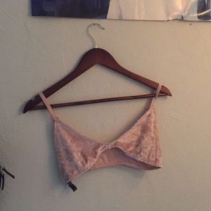 Pink crushed velvet beakers